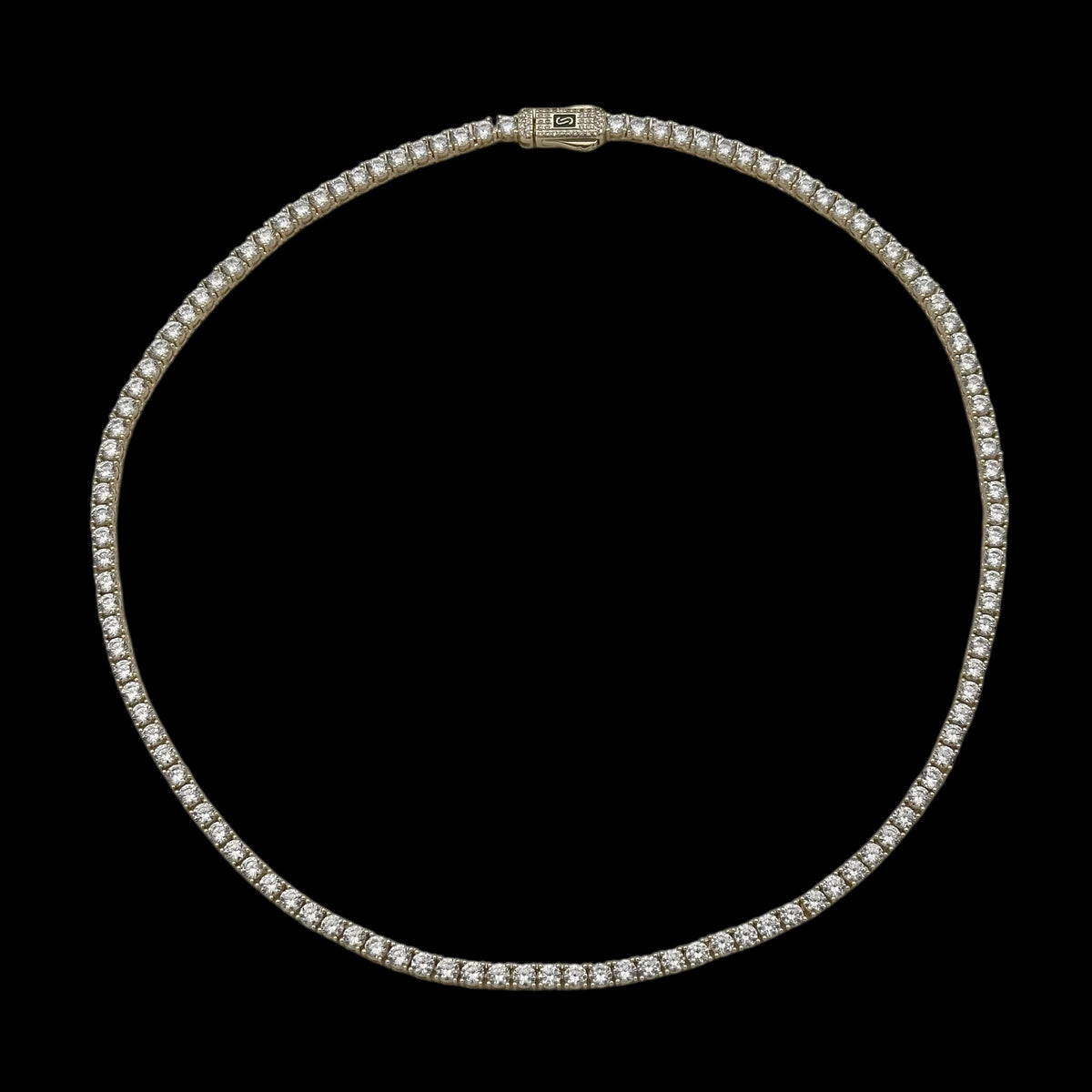 Colier Tennis Monaco Placat cu Aur 18K