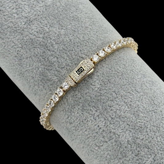 Brățară Tennis Monaco Placată cu Aur 18K