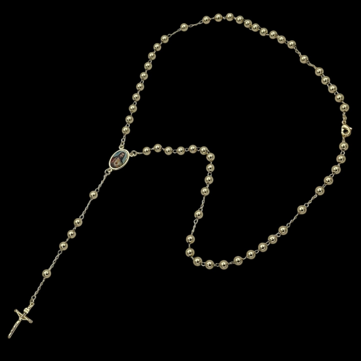 Colier Rosary "Iisus Hristos" Placat cu Aur 18K