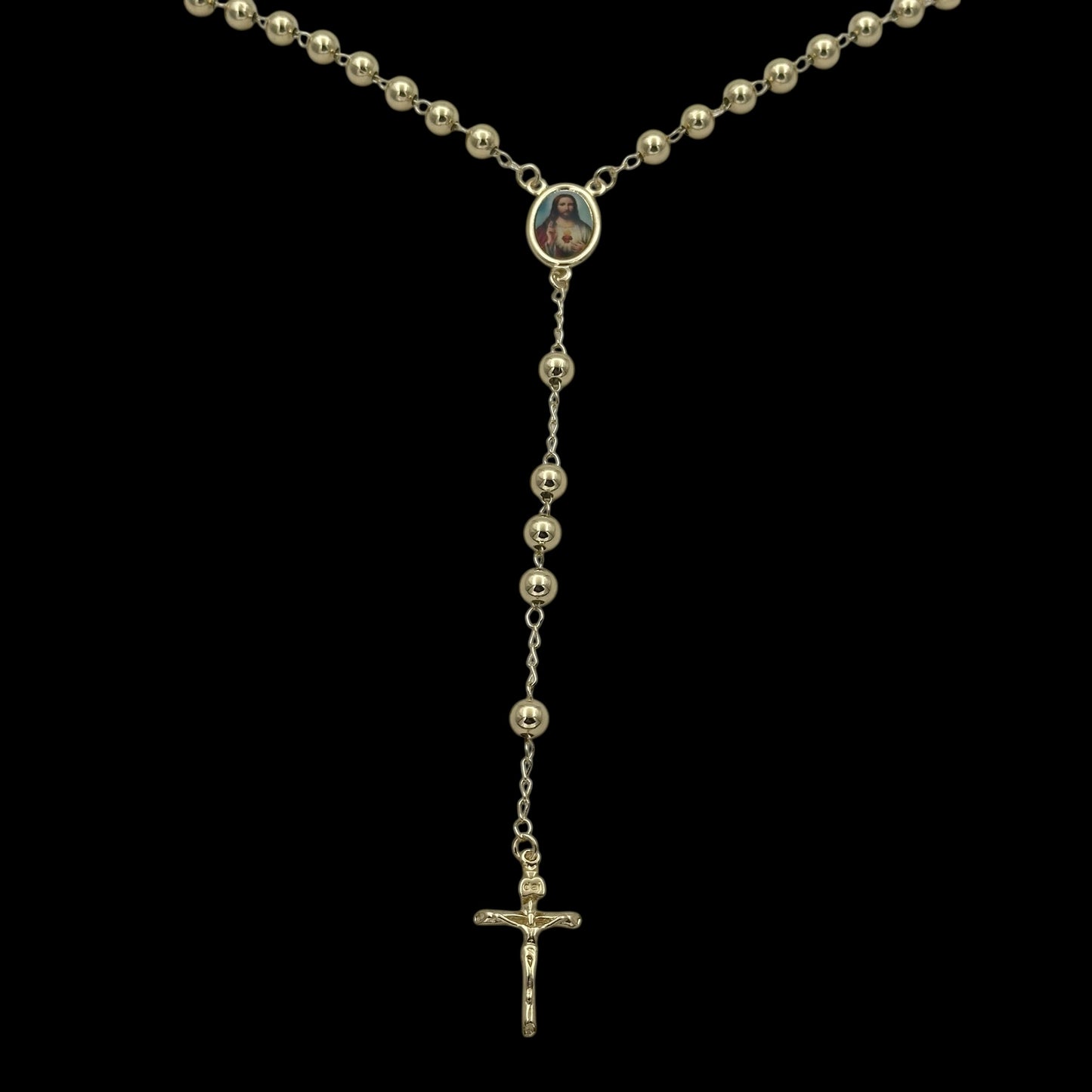 Colier Rosary "Iisus Hristos" Placat cu Aur 18K