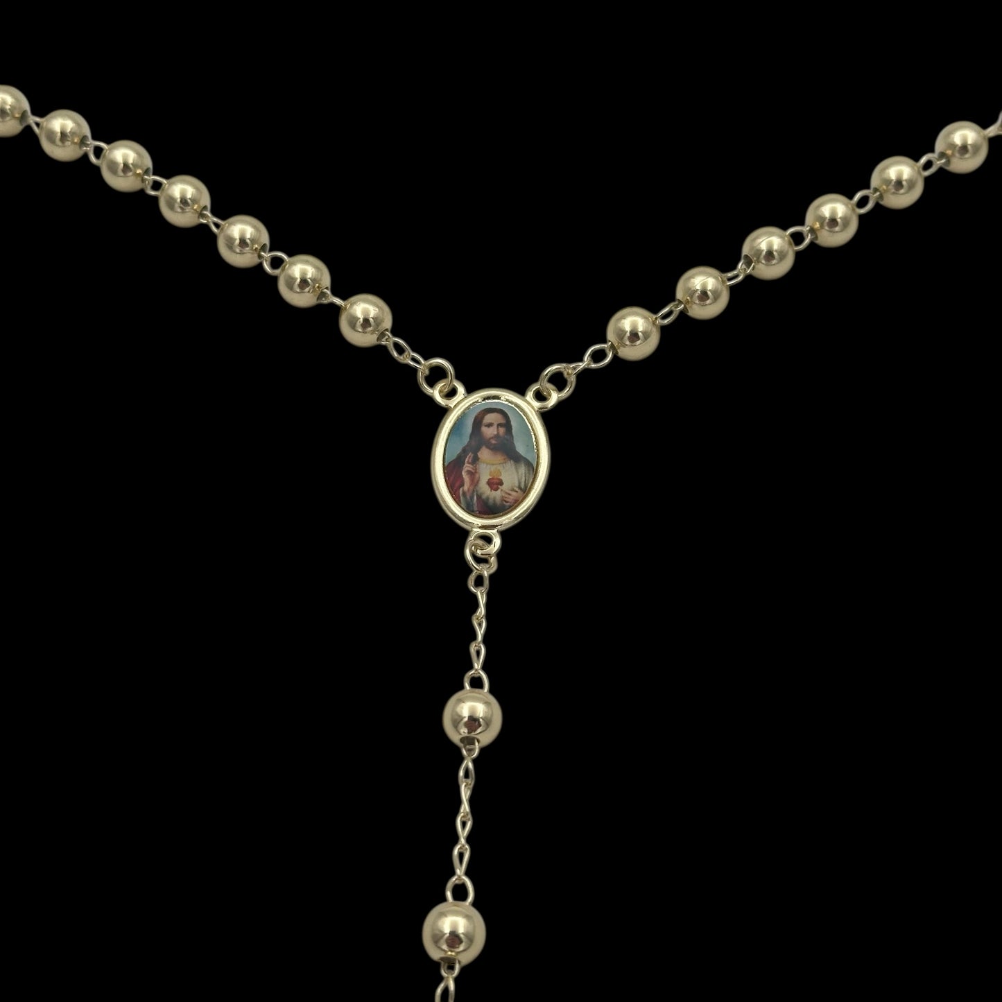 Colier Rosary "Iisus Hristos" Placat cu Aur 18K