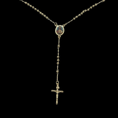 Colier Rosary "Iisus Hristos" Placat cu Aur 18K