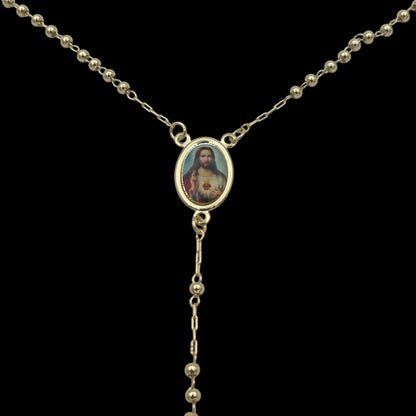 Colier Rosary "Iisus Hristos" Placat cu Aur 18K
