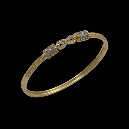 Brățară Fixă Infinity Placată cu Aur 18K