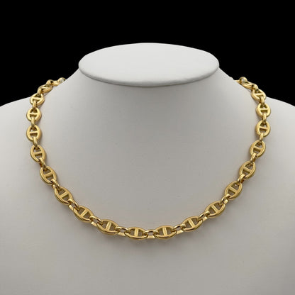 Colier Coffee 8mm INOX Placat cu Aur 18K