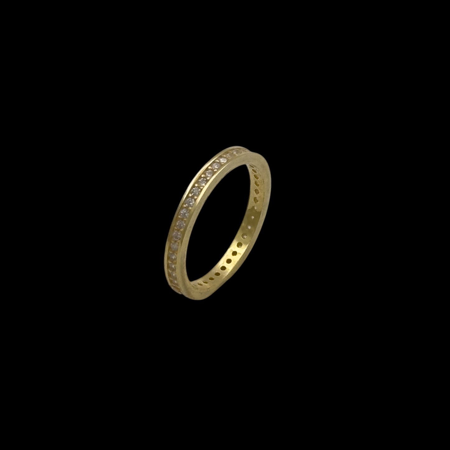 Inel Tennis Argint Placat cu Aur 14K