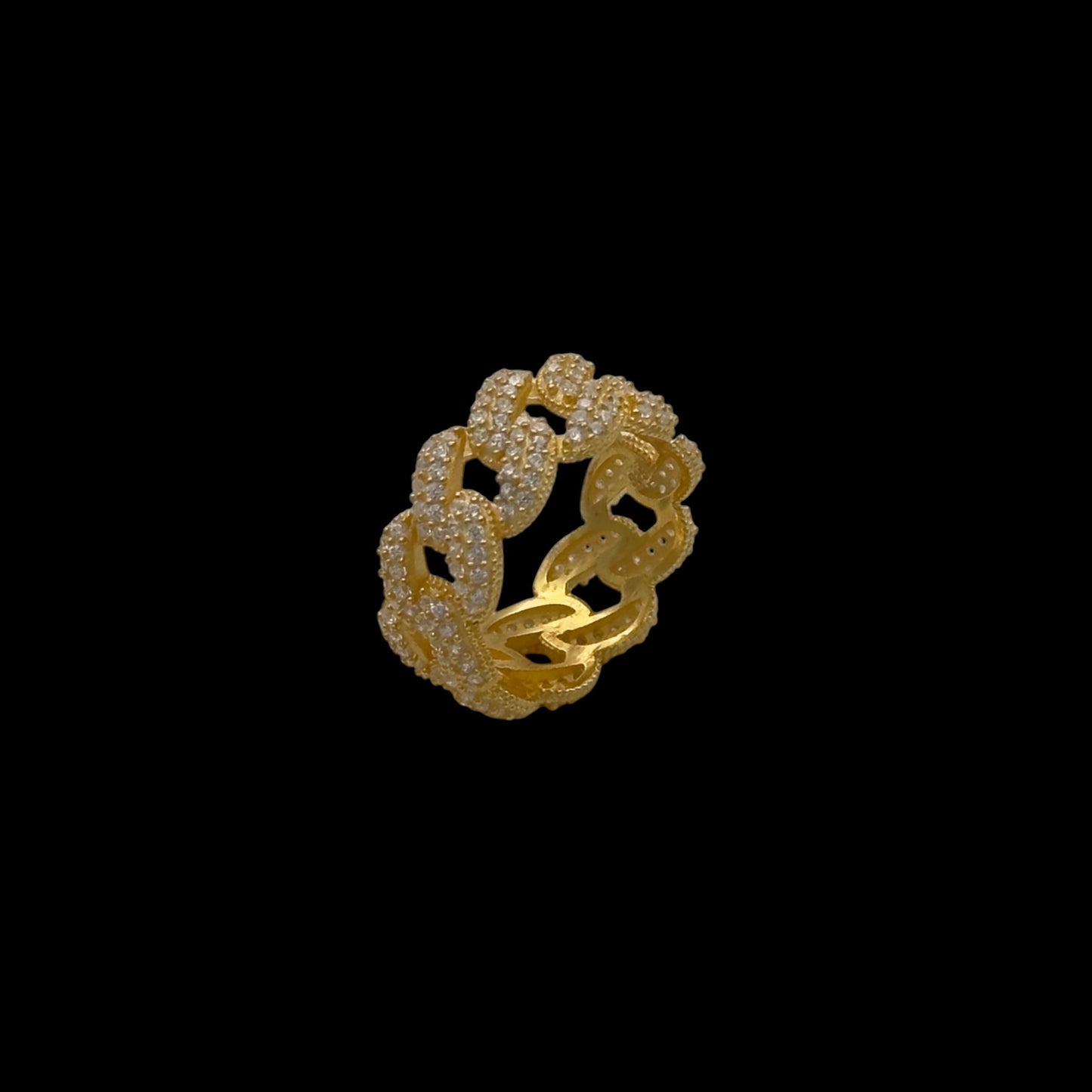 Inel Cuban Argint Placat cu Aur 14K