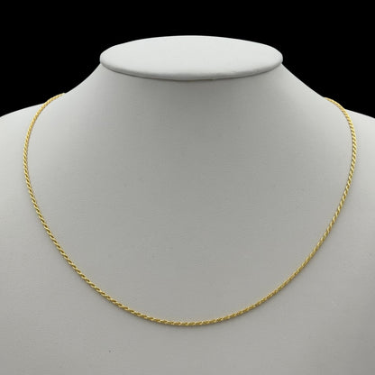 Colier Rope 2mm Argint Placat cu Aur 14K