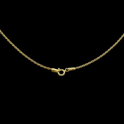 Colier Rope 2mm Argint Placat cu Aur 14K