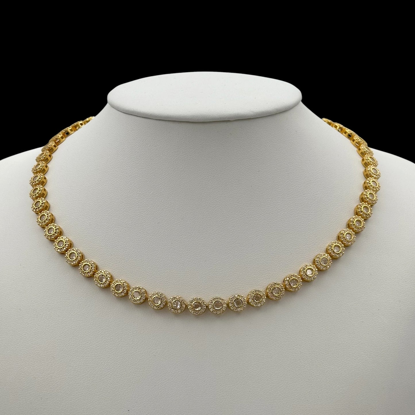 Colier Tennis Angely Argint Placat cu Aur 14K