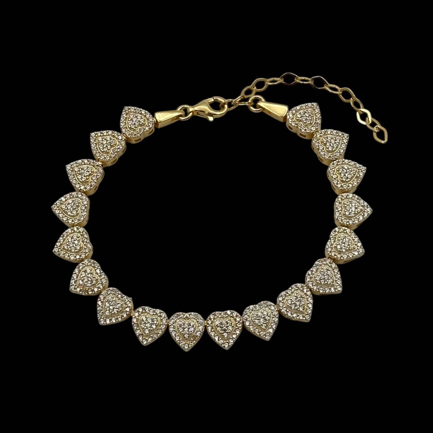 Bratara Tennis Affection Argint Placata cu Aur 14K