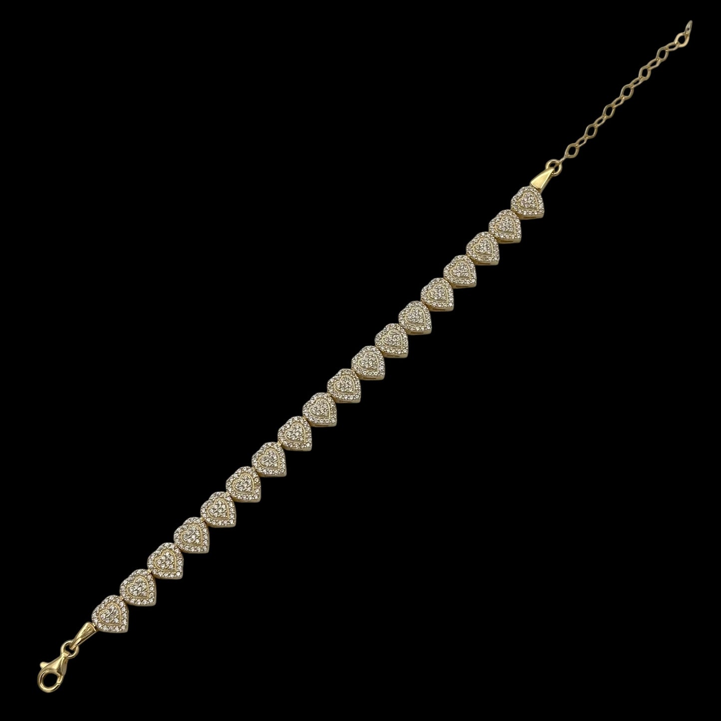 Bratara Tennis Affection Argint Placata cu Aur 14K