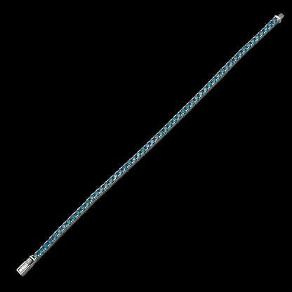 Bratara Tennis 3mm Light Blue Argint