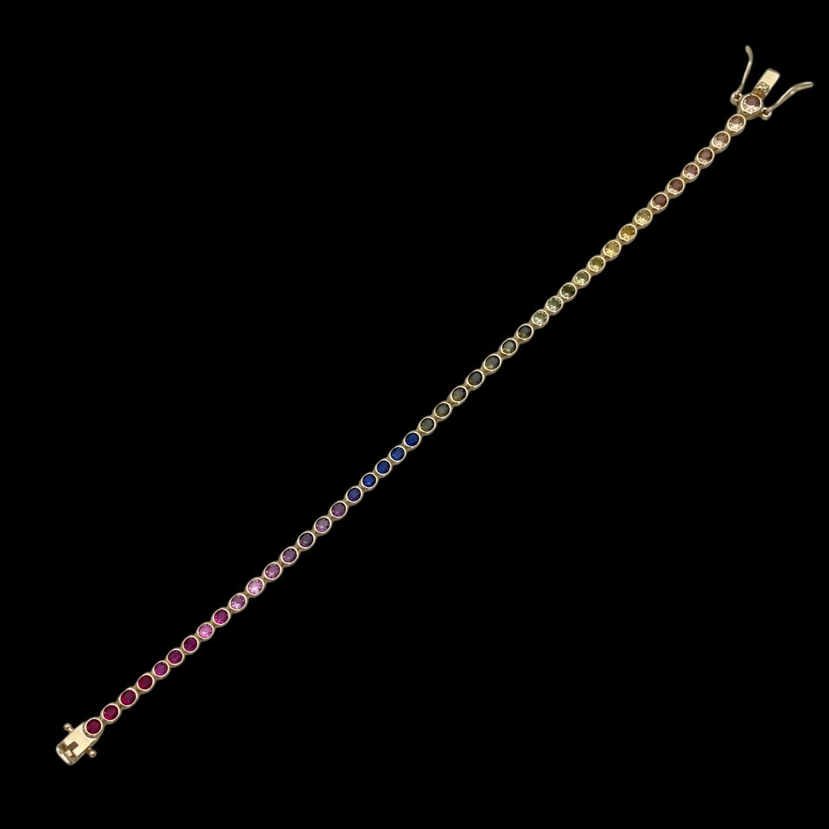 Brățară Tennis Circle Multicolor Placată cu Aur 18K