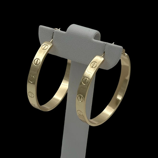 Cercei Love Placați cu Aur 18K