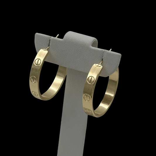 Cercei Love Placați cu Aur 18K