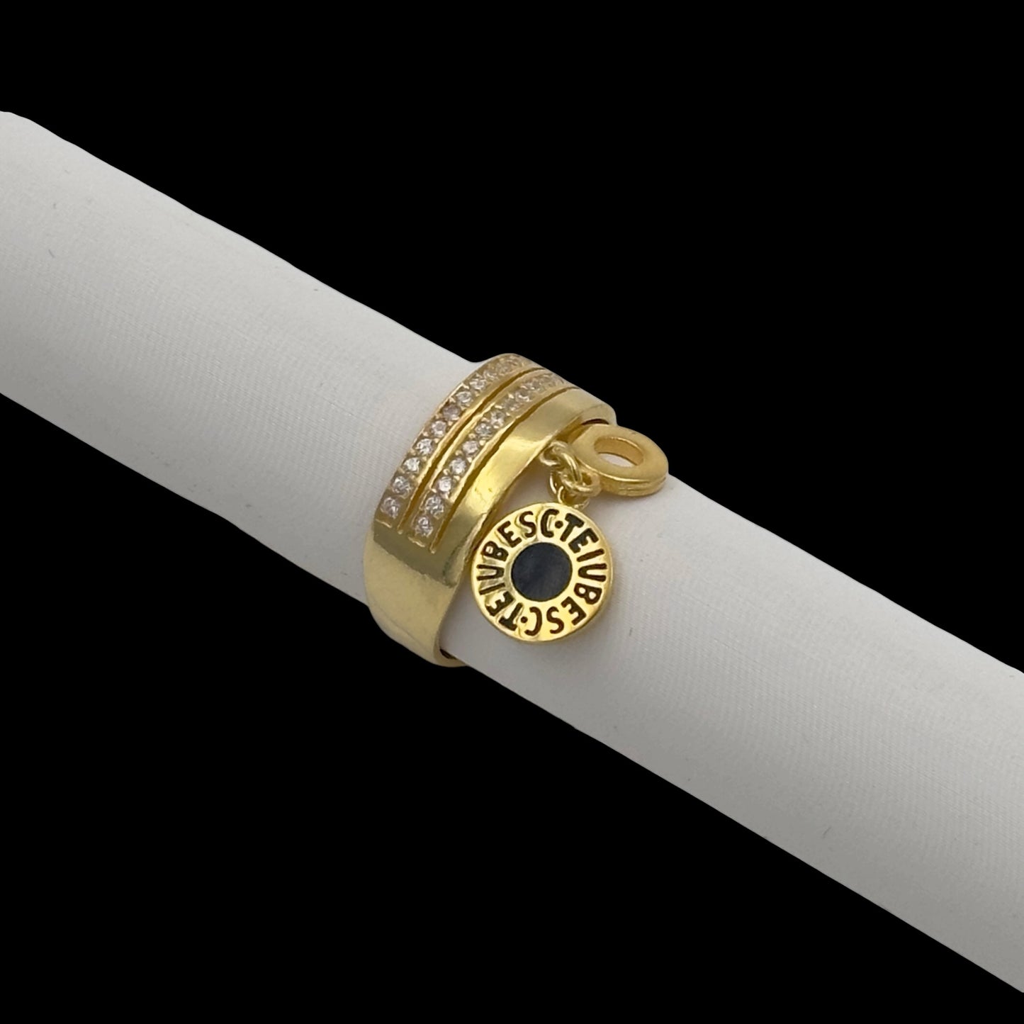Inel Charm "Te Iubesc" Argint Placat cu Aur 14K