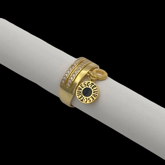 Inel Charm "Te Iubesc" Argint Placat cu Aur 14K